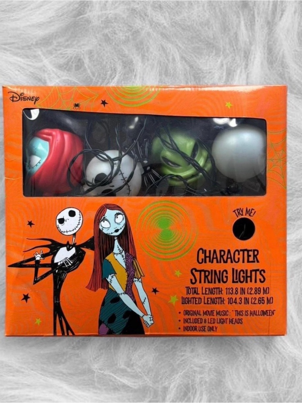 Disney Orange Nightmare Before Christmas Character String Lights